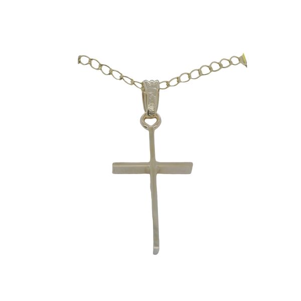 14K YELLOW GOLD FILLED SMALL THIN CROSS AND 18" CHAIN Lennon's W.B. Wilcox Jewelers New Hartford, NY