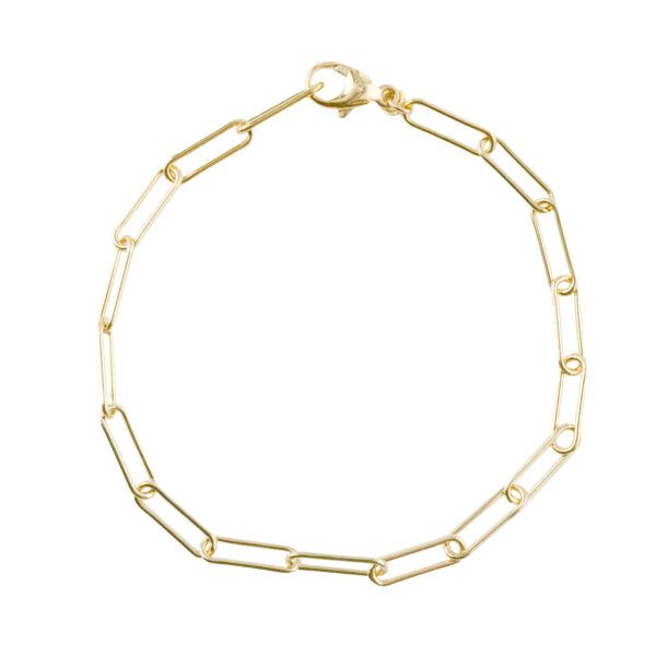 7 INCH PAPERCLIP BRACELET GOLD PLATED Lennon's W.B. Wilcox Jewelers New Hartford, NY