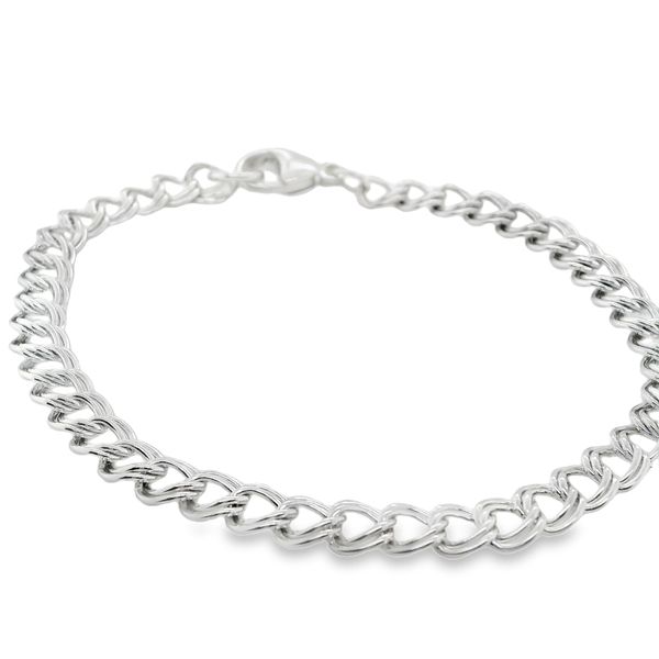 SS  7" DOUBLE LINK  CHARM BRACELET Lennon's W.B. Wilcox Jewelers New Hartford, NY