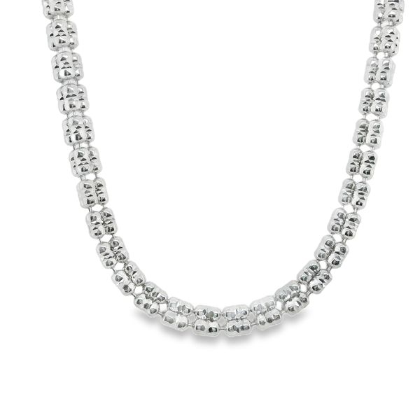 STERLING SILVER  FANCY "ICE" DIAMOND CUT BRAC  8.5" Lennon's W.B. Wilcox Jewelers New Hartford, NY