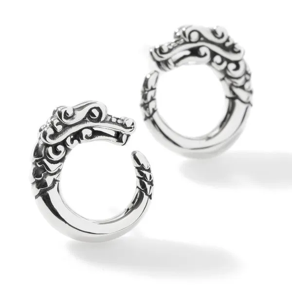 Silver Dragon Stud Earrings Lennon's W.B. Wilcox Jewelers New Hartford, NY