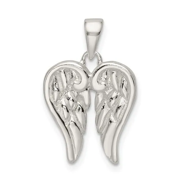 STERLING SILVER ANGEL WINGS PENDANT Lennon's W.B. Wilcox Jewelers New Hartford, NY