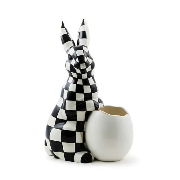 MACKENZIE-CHILDS WHITE RABBIT CERAMIC LARGE BUNNY VASE Lennon's W.B. Wilcox Jewelers New Hartford, NY