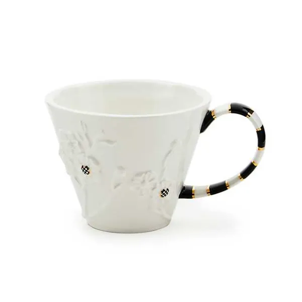 MACKENZIE-CHILDS WHITE RABBIT CERAMIC MUG Lennon's W.B. Wilcox Jewelers New Hartford, NY