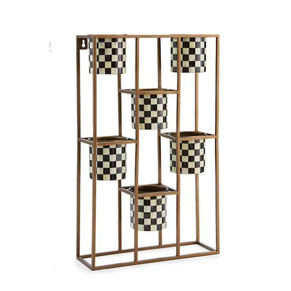 MACKENZIE-CHILDS COURTLY CHECK LARGE HANGING PLANT STAND Lennon's W.B. Wilcox Jewelers New Hartford, NY