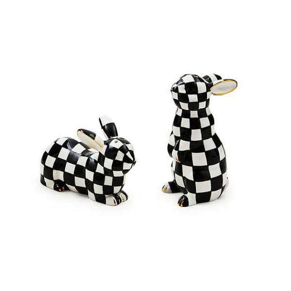 MACKENZIE-CHILDS ROSY CHECK TEACUP SALT & PEPPER SET Lennon's W.B. Wilcox Jewelers New Hartford, NY