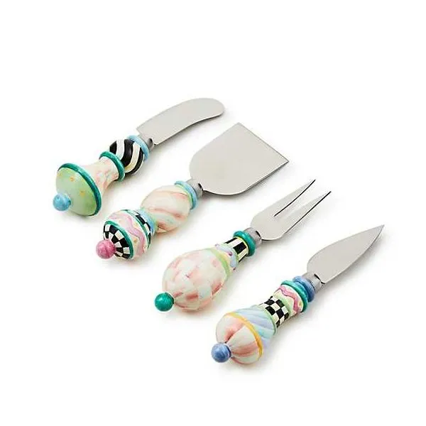 MACKENZIE-CHILDS ROSY MEADOW CHEESE SPREADER SET Lennon's W.B. Wilcox Jewelers New Hartford, NY