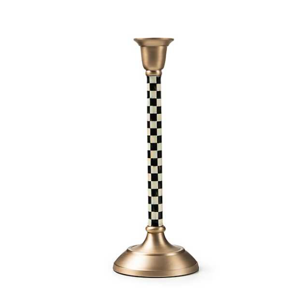 MACKENZIE-CHILDS COURTLY CHECK MEDIUM CANDLESTICK Lennon's W.B. Wilcox Jewelers New Hartford, NY