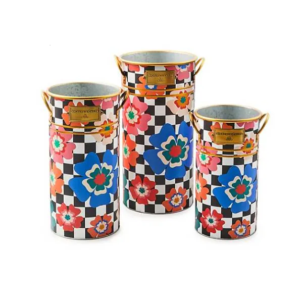 MACKENZIE-CHILDS DOLCE VITA FLOWER BUCKETS SET OF 3 Lennon's W.B. Wilcox Jewelers New Hartford, NY