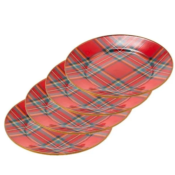 TARTASTIC RED DINNER PLATES SET OF 4 Lennon's W.B. Wilcox Jewelers New Hartford, NY