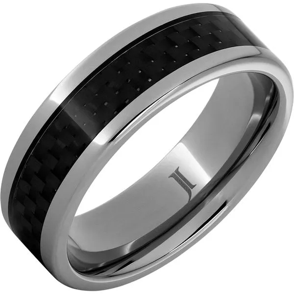 7MM TITANIUM BEVEL CARBON FIBER CP Lennon's W.B. Wilcox Jewelers New Hartford, NY