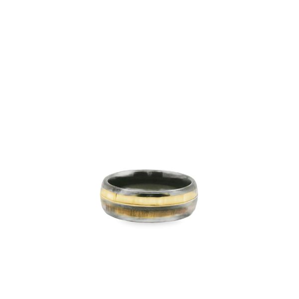 8MM BLACK CERAMIC 2MM ASH 2MM HICKORY INLAYS Lennon's W.B. Wilcox Jewelers New Hartford, NY
