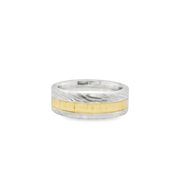8MM SERINIUM FLAT 3MM OC ASH BARK INLAY Lennon's W.B. Wilcox Jewelers New Hartford, NY