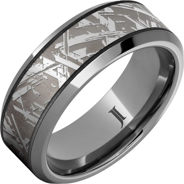 8MM TUNGSTEN CARBIDE BEVEL METEOR 2 WED BAND SIZE 10 Lennon's W.B. Wilcox Jewelers New Hartford, NY