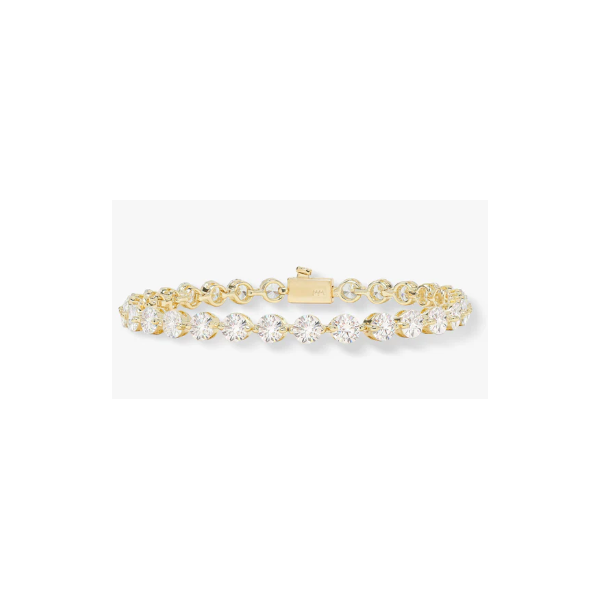 SHE'S AN ICON TENNIS BRACELET <br>6.5 INCHES<br>18KT GOLD PLATED OVER BRASS<br>5MM SIMULATED DIAMONDS Lennon's W.B. Wilcox Jewelers New Hartford, NY