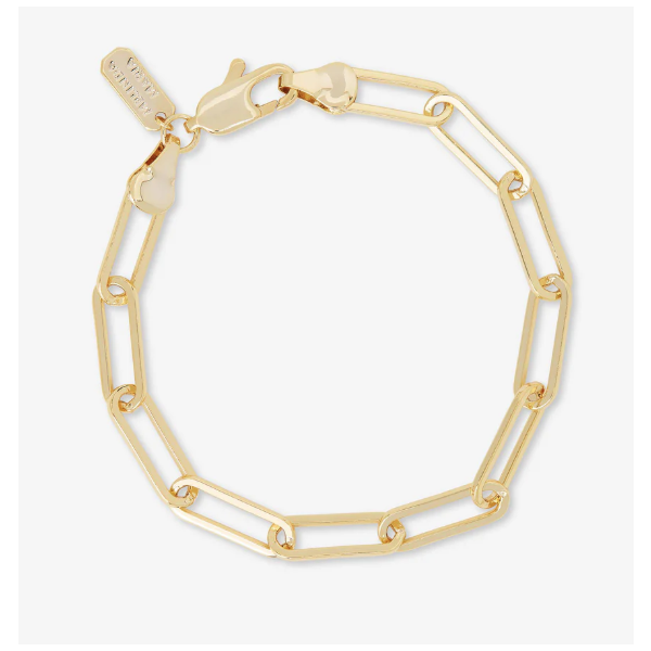 6.5" SAMANTHA CHAIN LINK BRACELET 18K Y GOLD PLATED OVER BRASS Lennon's W.B. Wilcox Jewelers New Hartford, NY