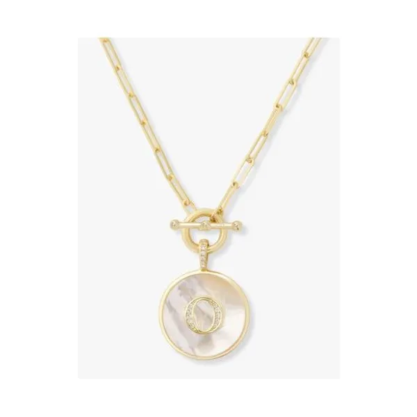 LOVE LETTERS MEDALLION NECKLACE 18Kt Gold Plated Over Brass Lennon's W.B. Wilcox Jewelers New Hartford, NY
