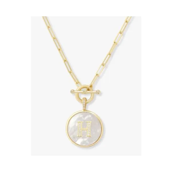 LOVE LETTERS MEDALLION NECKLACE 18Kt Gold Plated Over Brass Lennon's W.B. Wilcox Jewelers New Hartford, NY