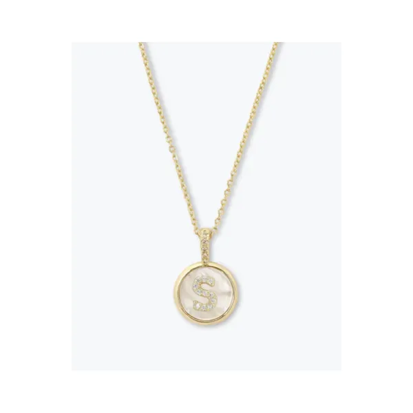 BABY LOVE LETTERS MEDALLION NECKLACE - INITIAL "S" Lennon's W.B. Wilcox Jewelers New Hartford, NY