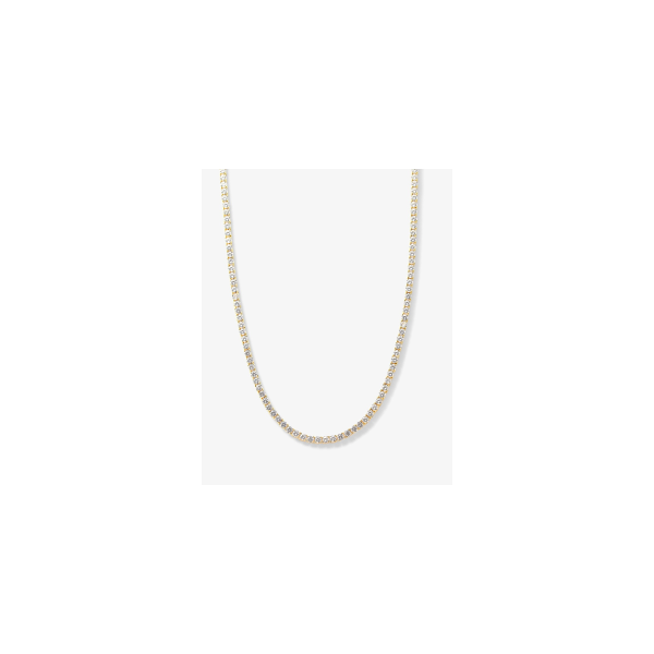 18" GRAND HEIRESS TENNIS NECKLACE  18KT GOLD PLATED OVER BRASS Lennon's W.B. Wilcox Jewelers New Hartford, NY