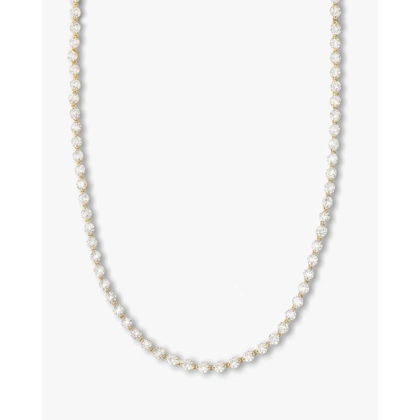 16" SHE'S AN ICON TENNIS NECKLACE 18K GOLD PLATED OVER BRASS Lennon's W.B. Wilcox Jewelers New Hartford, NY