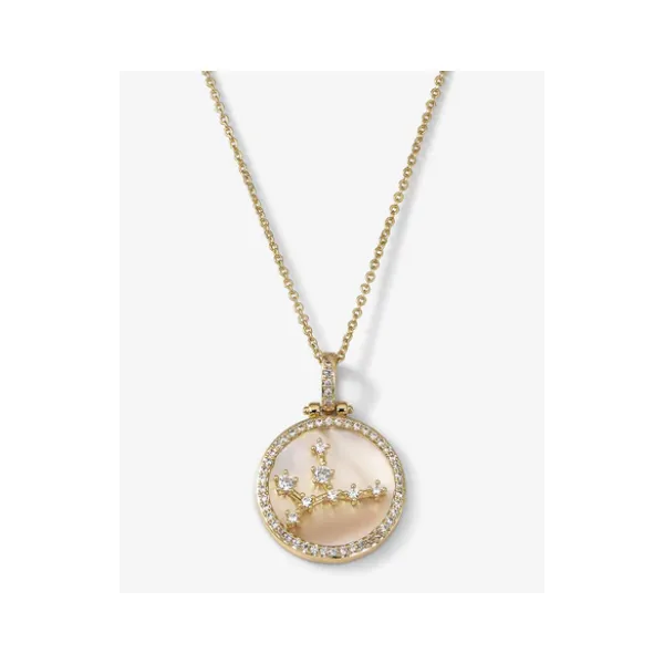 ZODIAC AMULET NECKLACE - VIRGO 18K GOLD PLATED OVER BRASS Lennon's W.B. Wilcox Jewelers New Hartford, NY