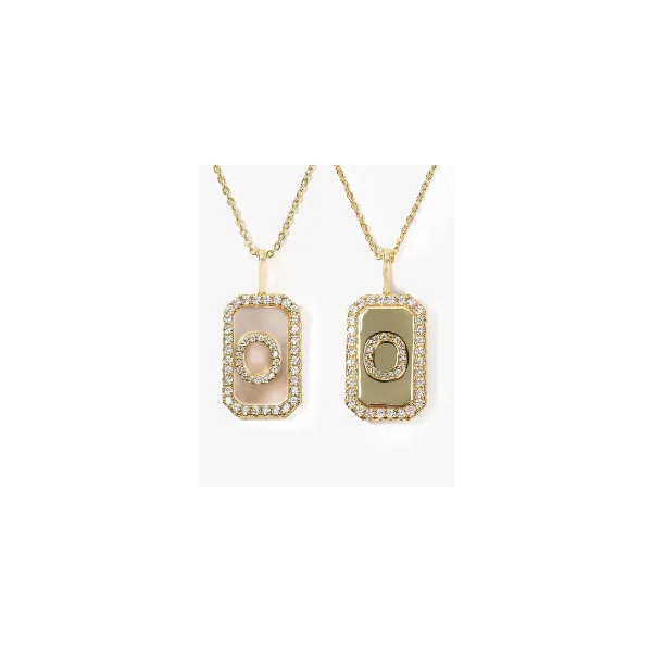 LOVE LETTERS DOUBLE-SIDED NECKLACE - LETTER "O" 18K GOLD PLATED OVER BRASS Lennon's W.B. Wilcox Jewelers New Hartford, NY