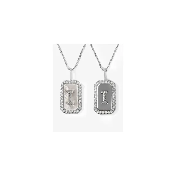 LOVE LETTERS DOUBLE-SIDED NECKLACE - LETTER "I" SILVER PLATED OVER BRASS Lennon's W.B. Wilcox Jewelers New Hartford, NY