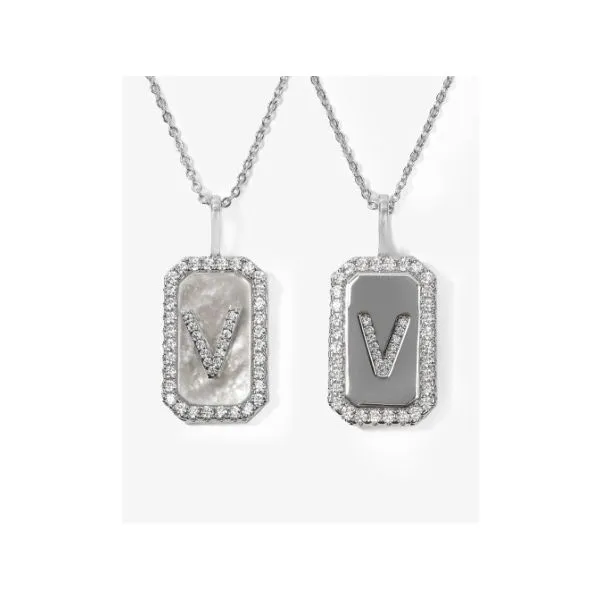 LOVE LETTERS DOUBLE-SIDED NECKLACE - LETTER "V" Lennon's W.B. Wilcox Jewelers New Hartford, NY