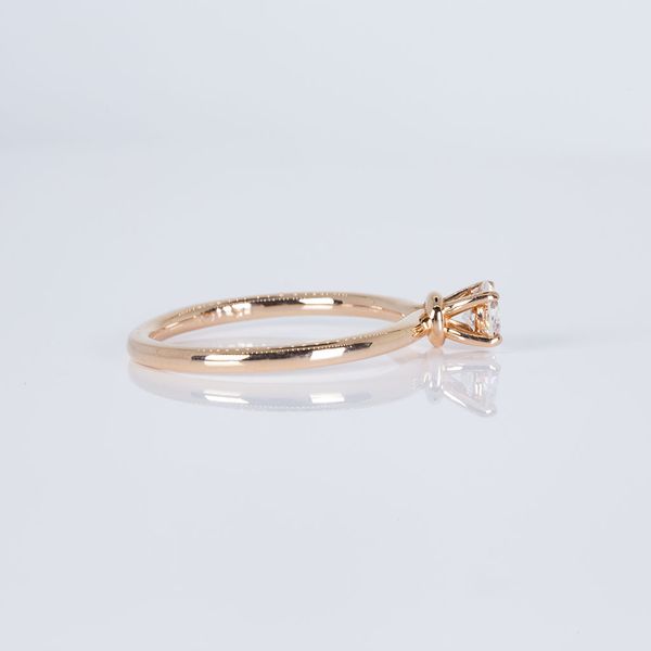 14K Rose Gold Round Brilliant Transition Cut Diamond Engagement Ring Image 2 Les Olson Jewelers Palm Harbor, FL