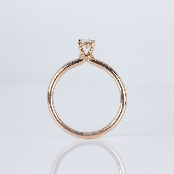 14K Rose Gold Round Brilliant Transition Cut Diamond Engagement Ring Image 3 Les Olson Jewelers Palm Harbor, FL