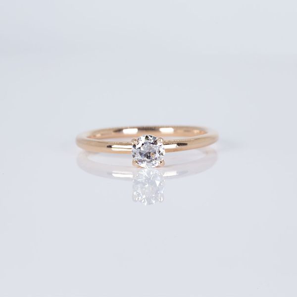 14K Rose Gold Round Brilliant Transition Cut Diamond Engagement Ring Les Olson Jewelers Palm Harbor, FL