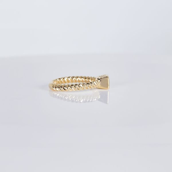 14K Yellow Gold Rope Design Engagement Ring Image 2 Les Olson Jewelers Palm Harbor, FL