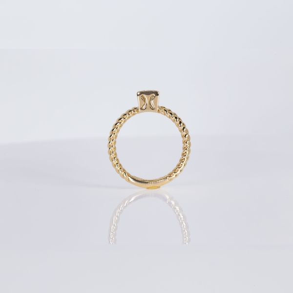 14K Yellow Gold Rope Design Engagement Ring Image 3 Les Olson Jewelers Palm Harbor, FL