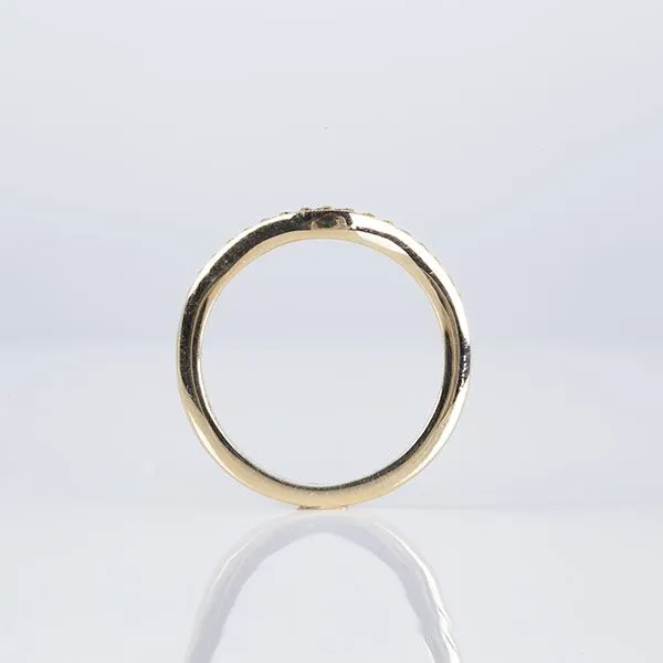 14K Yellow Gold Diamond Curved Wedding Band Image 3 Les Olson Jewelers Palm Harbor, FL