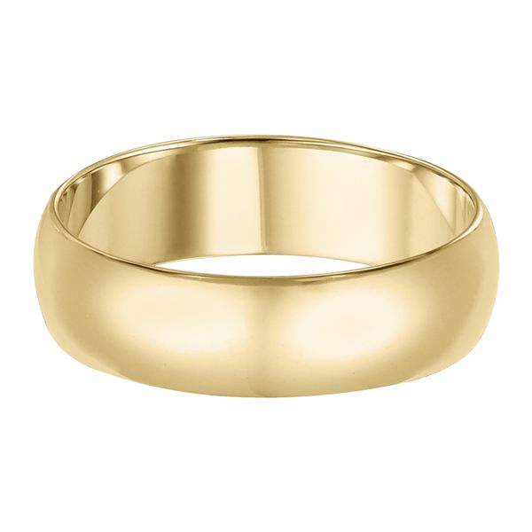 14K Yellow Gold 5mm Low Dome Wedding Band Image 2 Les Olson Jewelers Palm Harbor, FL