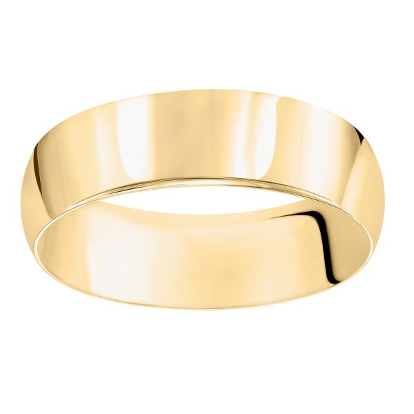 14K Yellow Gold 5.5mm Low Dome Wedding Band Les Olson Jewelers Palm Harbor, FL