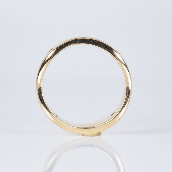 14K Yellow Gold "The Curve" 5.5mm Diamond Fashion Ring Image 3 Les Olson Jewelers Palm Harbor, FL