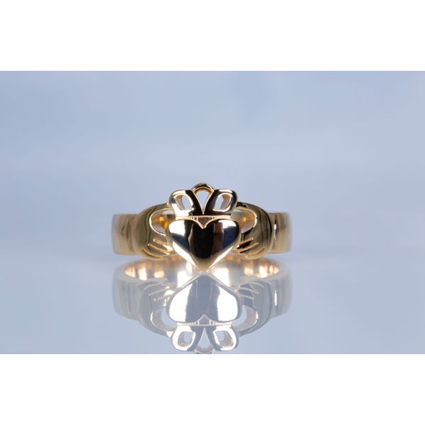 Gentleman's 14K Yellow Gold Claddagh Ring Les Olson Jewelers Palm Harbor, FL