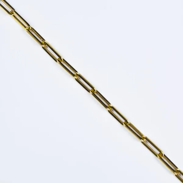 18K Yellow Gold Paperclip Necklace Image 2 Les Olson Jewelers Palm Harbor, FL