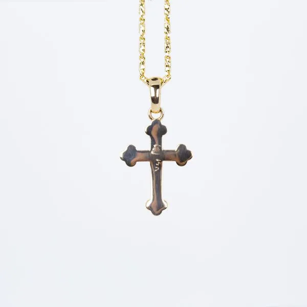 14K Yellow Gold Greek Cross Pendant Image 3 Les Olson Jewelers Palm Harbor, FL