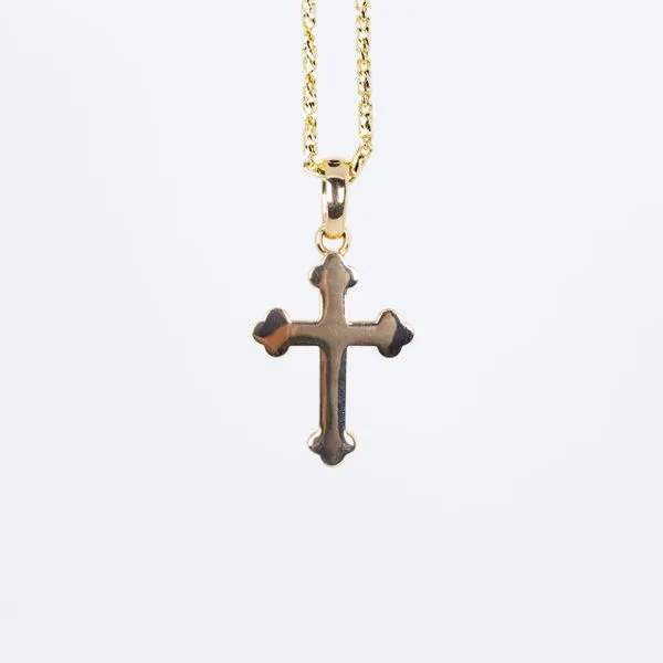 14K Yellow Gold Greek Cross Pendant Les Olson Jewelers Palm Harbor, FL