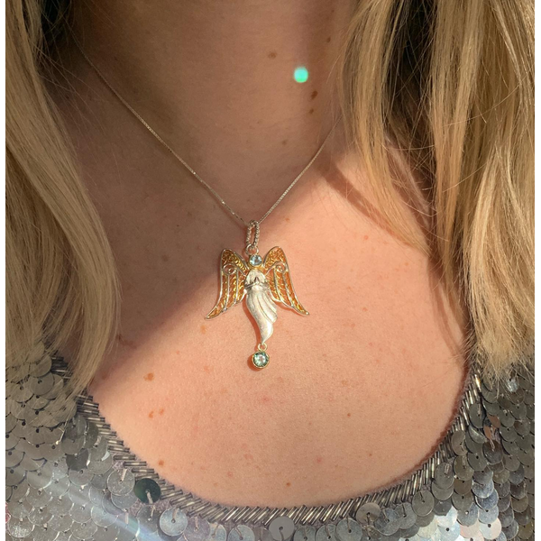 Silver pendant with gemstone Image 2 Les Olson Jewelers Palm Harbor, FL