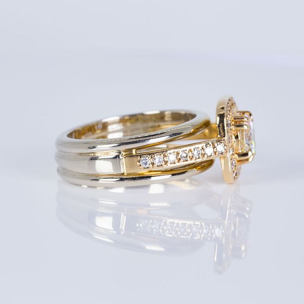 Two-Tone 14K Gold Diamond Engagement Ring Image 2 Les Olson Jewelers Palm Harbor, FL