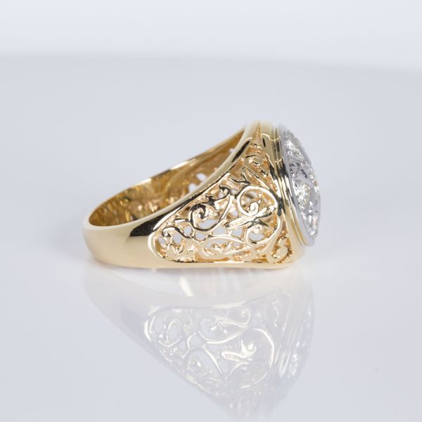 14K Yellow Gold Men's Diamond Star Ring_Estate Image 2 Les Olson Jewelers Palm Harbor, FL