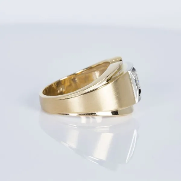 14K Yellow Gold Men's Diamond Ring_Estate Image 2 Les Olson Jewelers Palm Harbor, FL