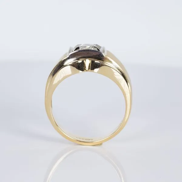14K Yellow Gold Men's Diamond Ring_Estate Image 3 Les Olson Jewelers Palm Harbor, FL