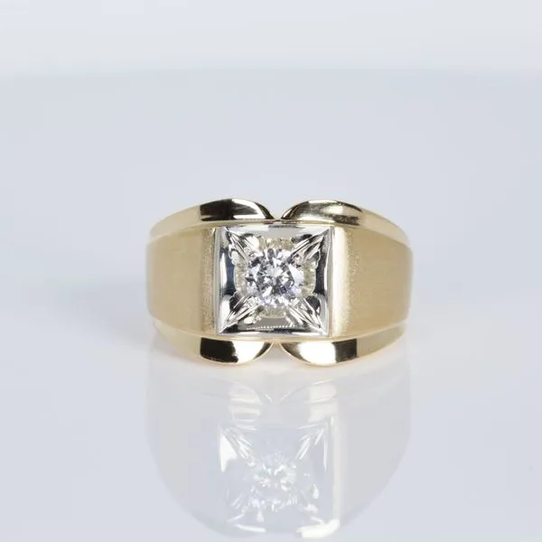 14K Yellow Gold Men's Diamond Ring_Estate Les Olson Jewelers Palm Harbor, FL