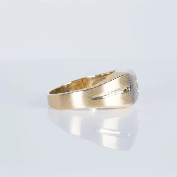 14K Yellow Gold Men's Diamond Solitaire Ring - Estate Ring Image 2 Les Olson Jewelers Palm Harbor, FL