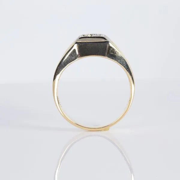 14K Yellow Gold Men's Diamond Solitaire Ring - Estate Ring Image 3 Les Olson Jewelers Palm Harbor, FL